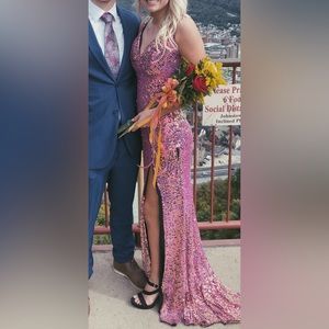 Pink Sparkly Prom Dress